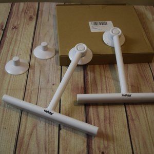 Set of 2 Mini White Squeegees With Handle
